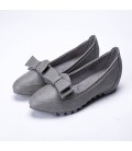 Women's Flats Comfort Leatherette Casual Black Red Gray Almond