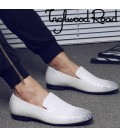 Men luxury Brand Moccasin Leather Casual Driving Oxfords Shoes 