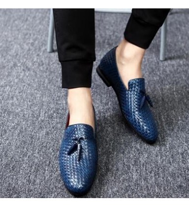 Men luxury Brand Moccasin Leather Casual Driving Oxfords Shoes 
