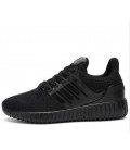 Mens Air Mesh Casual Shoes tenis feminino PU Leather Solid Flat