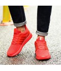Mens Air Mesh Casual Shoes tenis feminino PU Leather Solid Flat