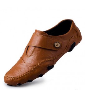Men Causal Shoes Genuine Leather Slip On Men Shoes