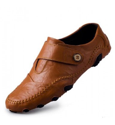 Men Causal Shoes Genuine Leather Slip On Men Shoes
