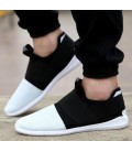 Air mesh fabric mens loafers cloth patchwork leisure canvas shoes