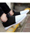 Air mesh fabric mens loafers cloth patchwork leisure canvas shoes