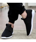 Air mesh fabric mens loafers cloth patchwork leisure canvas shoes