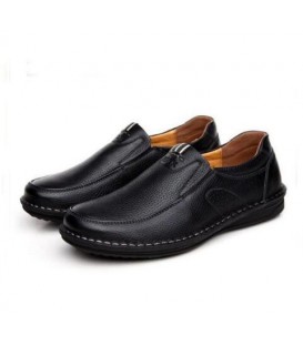 Men Leather shoes Black Brown Men Flats Shoes