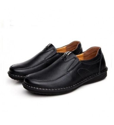 Men Leather shoes Black Brown Men Flats Shoes