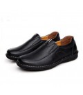 Men Leather shoes Black Brown Men Flats Shoes