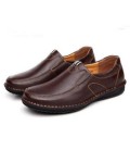 Men Leather shoes Black Brown Men Flats Shoes