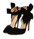 Women Big Bow Tie Pumps Butterfly Pointed Stiletto Shoes