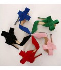 Women Big Bow Tie Pumps Butterfly Pointed Stiletto Shoes