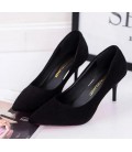  Women Shoes Pointed Toe Pumps Patent Leather Dress Shoes 
