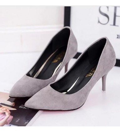  Women Shoes Pointed Toe Pumps Patent Leather Dress Shoes 