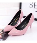  Women Shoes Pointed Toe Pumps Patent Leather Dress Shoes 