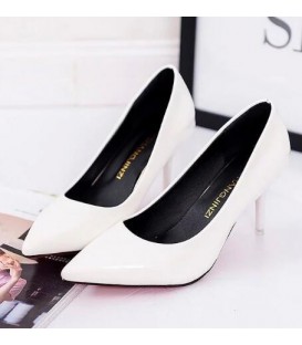  Women Shoes Pointed Toe Pumps Patent Leather Dress Shoes 