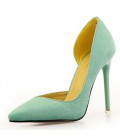 Spring Summer Solid Concise Pumps Sexy Lady Super High Thin Heel Women Shoes
