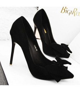 Women Shoes High Heels Sexy Bow Pointed Toe Ladies Shoes
