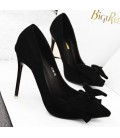 Women Shoes High Heels Sexy Bow Pointed Toe Ladies Shoes