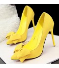 Women Shoes High Heels Sexy Bow Pointed Toe Ladies Shoes