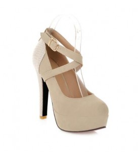 Women Pumps Sexy High Thin Heels Round Toe Platform Shoes