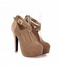 Women Pumps Sexy High Thin Heels Round Toe Platform Shoes