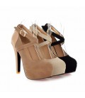 Women Pumps Sexy High Thin Heels Round Toe Platform Shoes