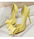 Spring Summer Women Pumps Sweet Bowknot High-heeled Shoes
