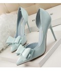 Spring Summer Women Pumps Sweet Bowknot High-heeled Shoes