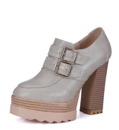 Spring Autumn Thick High Heeled Pumps Woman Round Toe Female Shoes