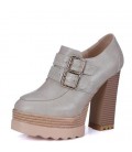 Spring Autumn Thick High Heeled Pumps Woman Round Toe Female Shoes