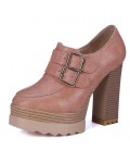 Spring Autumn Thick High Heeled Pumps Woman Round Toe Female Shoes