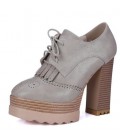 Spring Autumn Thick High Heeled Pumps Woman Round Toe Female Shoes