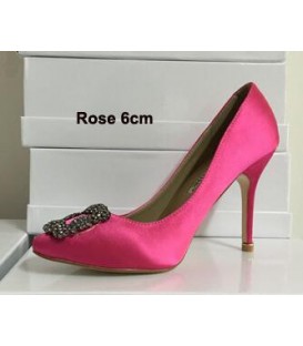 Sweet Square Rhinestone Buckle Silk Surface Women Pumps