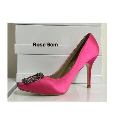 Sweet Square Rhinestone Buckle Silk Surface Women Pumps Sweet Square Rhinestone Buckle Silk Surface Women Pumps
