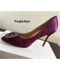 Sweet Square Rhinestone Buckle Silk Surface Women Pumps