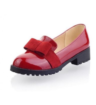 Women Solid Sweet Butterfly-knot Shallow Pumps