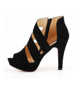 summer night women shoes Fish mouth side zippers with documentary shoes