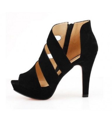 summer night women shoes Fish mouth side zippers with documentary shoes
