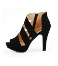 summer night women shoes Fish mouth side zippers with documentary shoes