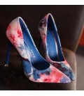Women summer spring satin new thin high heels pumps