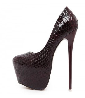 Women Round Toe Height Platform Extreme High Heels Shoes