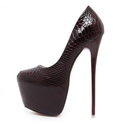 Women Round Toe Height Platform Extreme High Heels Shoes