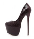 Women Round Toe Height Platform Extreme High Heels Shoes