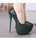Women Round Toe Height Platform Extreme High Heels Shoes
