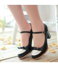 Ladies Pu Leather Platform Women Pumps Dress Shoes