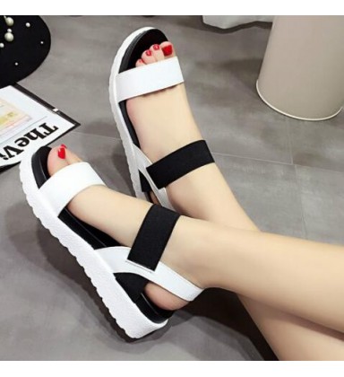 Women sandals Summer shoes peep-toe flat