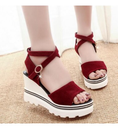 Summer muffin fish head women sandals with platform sandals Summer muffin fish head women sandals with platform sandals