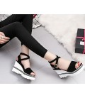 Summer muffin fish head women sandals with platform sandals