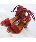 Sexy Women Pumps Open Toe Lace up Heels Sandals